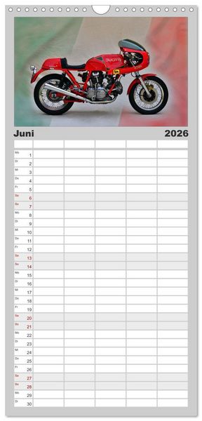 Produktbild: Familienplaner 2026 - Ducati 900SS K&ouml;nigswelle mit 5 Spalten (Wandkalender, 21 x 45 cm) CALVENDO