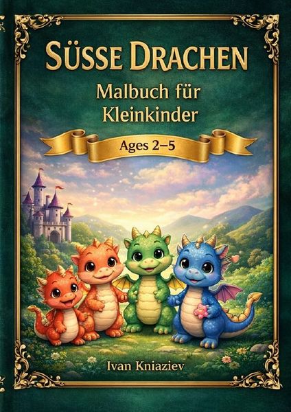 Produktbild: S&uuml;&szlig;e Drachen &ndash; Malbuch f&uuml;r Kleinkinder von 2&ndash;5 Jahren