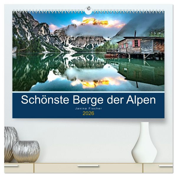 Produktbild: Sch&ouml;nste Berge der Alpen (hochwertiger Premium Wandkalender 2026 DIN A2 quer), Kunstdruck in Hochglanz