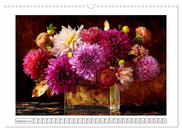Produktbild: Bl&uuml;ten der Zeit (Wandkalender 2026 DIN A3 quer), CALVENDO Monatskalender