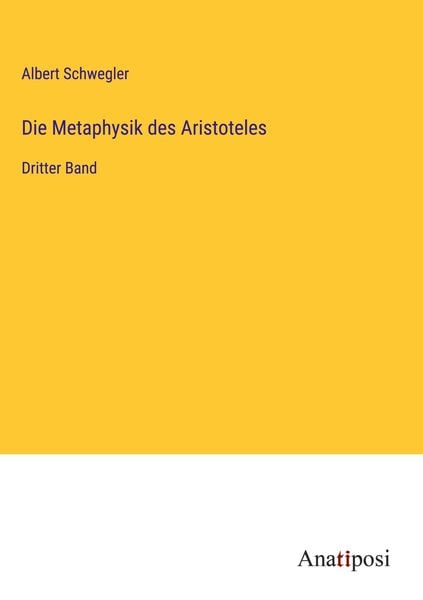 Produktbild: Die Metaphysik des Aristoteles