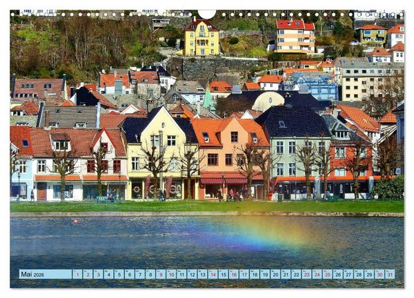 Produktbild: Wundersch&ouml;nes Bergen. Norwegens Tor zum Fjordland (Wandkalender 2026 DIN A3 quer), CALVENDO Monatskalender