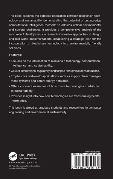 Produktbild: Applications of Blockchain and Computational Intelligence in Environmental Sustainability