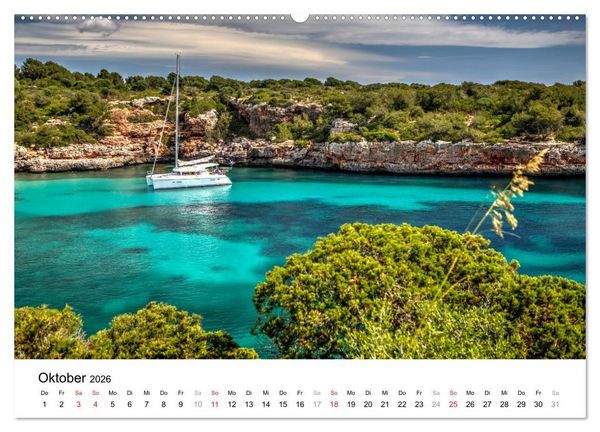 Produktbild: Mallorca - Trauminsel des S&uuml;dens (hochwertiger Premium Wandkalender 2026 DIN A2 quer), Kunstdruck in Hochglanz