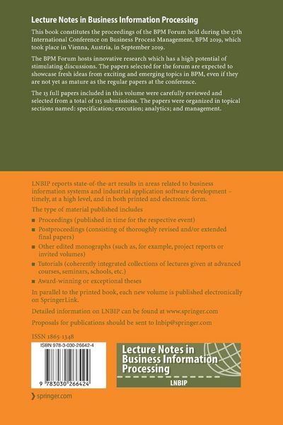 Produktbild: Business Process Management Forum