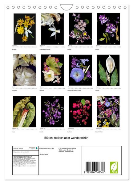 Produktbild: Bl&uuml;ten, toxisch aber wundersch&ouml;n (Wandkalender 2026 DIN A4 hoch), CALVENDO Monatskalender
