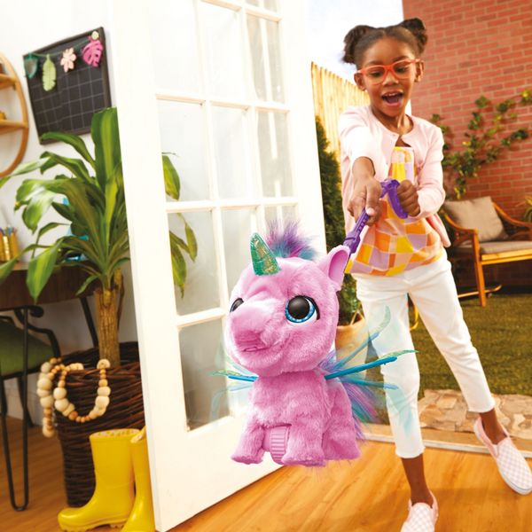 Hasbro F63725L0 - furReal Flyalots Flitter, Flattert mit den Flügeln, interaktives Plüsch-Einhorn