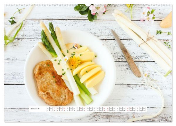 Produktbild: K&ouml;stlicher Spargel (Wandkalender 2026 DIN A2 quer), CALVENDO Monatskalender