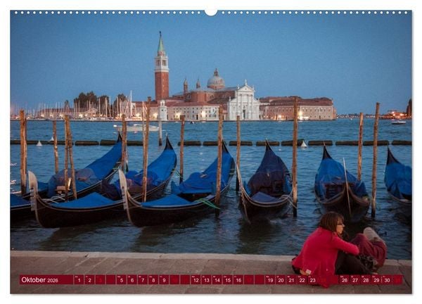 Produktbild: Venedig - Traum in der Lagune (hochwertiger Premium Wandkalender 2026 DIN A2 quer), Kunstdruck in Hochglanz