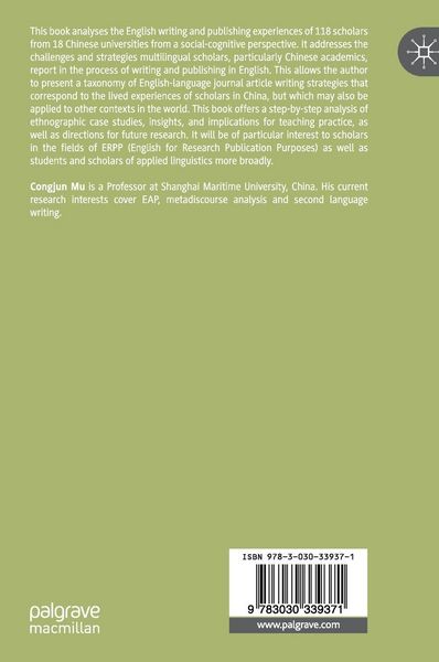 Produktbild: Understanding Chinese Multilingual Scholars&rsquo; Experiences of Writing and Publishing in English