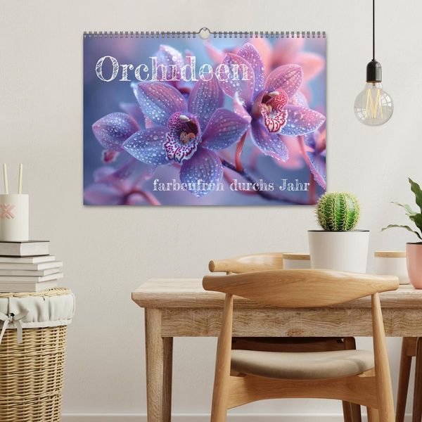 Produktbild: Orchideen - farbenfroh durchs Jahr (Wandkalender 2026 DIN A3 quer), CALVENDO Monatskalender