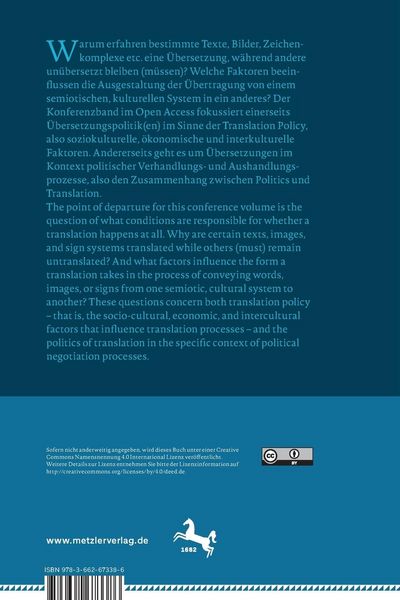 Produktbild: &Uuml;bersetzungspolitiken in der Fr&uuml;hen Neuzeit / Translation Policy and the Politics of Translation in the Early Modern Period