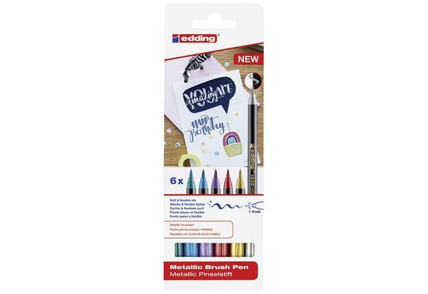 Produktbild: edding 1340 metallic Pinselstift 6er Set