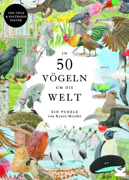Produktbild: In 50 V&ouml;geln um die Welt - Puzzle 1000 Teile
