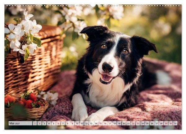 Produktbild: Border Collie - Magische Augenblicke (hochwertiger Premium Wandkalender 2027 DIN A2 quer), Kunstdruck in Hochglanz