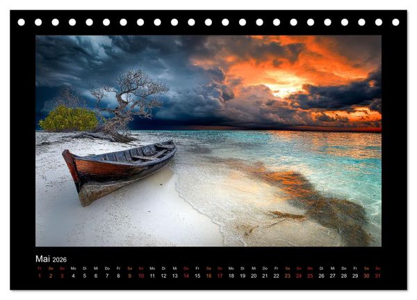 Produktbild: Paradiesische Inselwelten (Tischkalender 2026 DIN A5 quer), CALVENDO Monatskalender