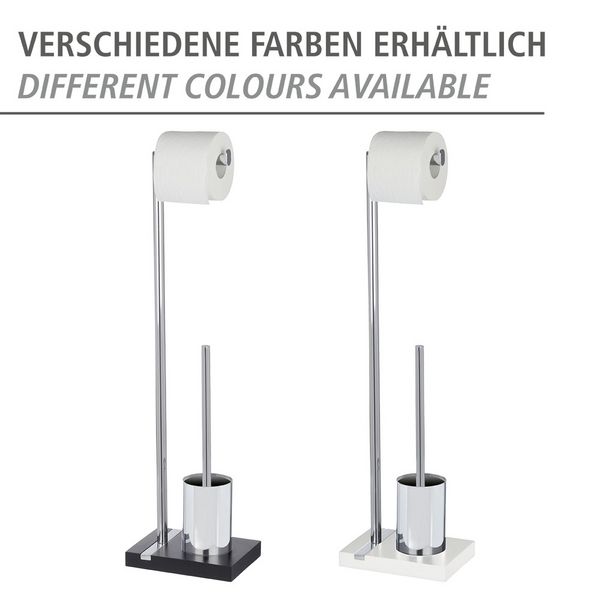 Produktbild: Stand WC-Garnitur Mod. Noble Black, mit Chrom-Applikation