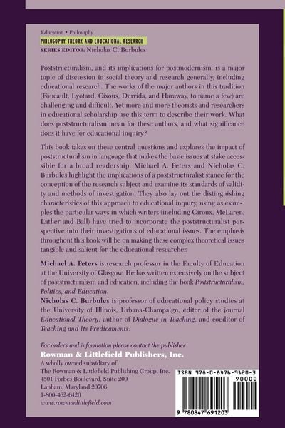 Produktbild: Poststructuralism and Educational Research