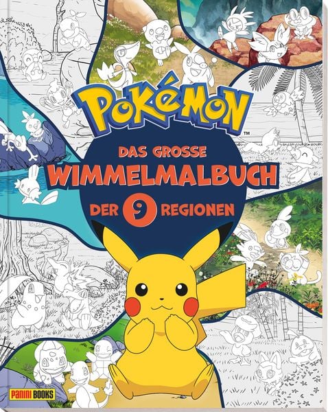 Produktbild: Pok&eacute;mon: Das gro&szlig;e Wimmelmalbuch der 9 Regionen