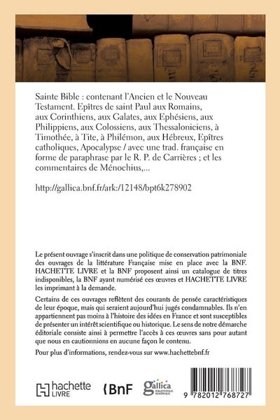 Produktbild: Sainte Bible