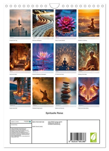 Produktbild: Spirituelle Reise (Wandkalender 2026 DIN A4 hoch), CALVENDO Monatskalender