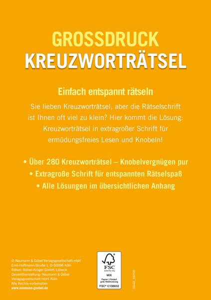 Produktbild: Gro&szlig;druck Kreuzwortr&auml;tsel &bull; Band 3- &Uuml;ber 280 R&auml;tsel f&uuml;r Senioren & Erwachsene