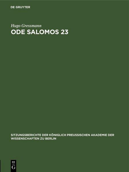 Produktbild: Ode Salomos 23