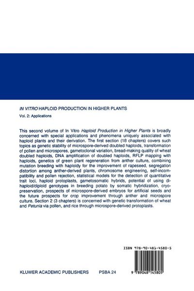 Produktbild: In Vitro Haploid Production in Higher Plants