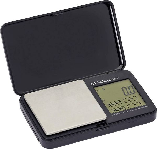 Maul Taschenwaage MAULpocket II, 500 g Taschenwaage 1611590 Wägebereich (max.) 500 g batteriebetrieben Schwarz