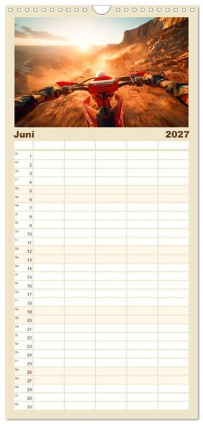 Produktbild: Familienplaner 2027 - MX - Motocross - Impressionen mit 5 Spalten (Wandkalender, 21 x 45 cm) CALVENDO