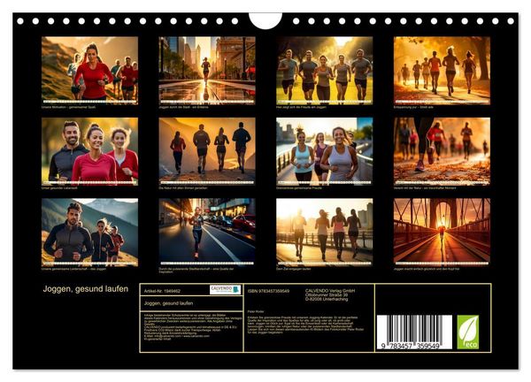 Produktbild: Joggen, gesund laufen (Wandkalender 2026 DIN A4 quer), CALVENDO Monatskalender