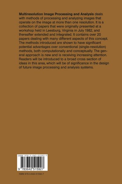 Produktbild: Multiresolution Image Processing and Analysis