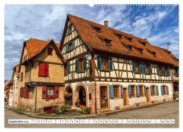Produktbild: Alsace, magnifiques colombages (Calendrier mural 2026 DIN A2 vertical) calendrier de bureau