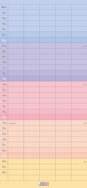 Produktbild: Familienplaner Regenbogen 2027