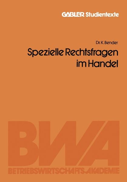 Produktbild: Spezielle Rechtsfragen im Handel