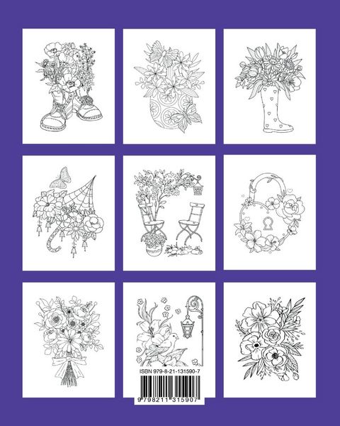 Produktbild: Spring Large Print Adult Coloring Book