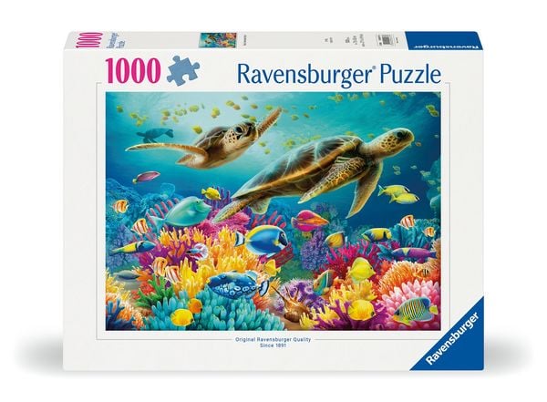 Produktbild: Erwachsenenpuzzle 1000 Teile - Blaue Unterwasserwelt