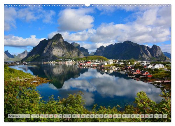 Produktbild: Lofoten - Die spektakul&auml;re Inselgruppe in Norwegen (Wandkalender 2026 DIN A2 quer), CALVENDO Monatskalender