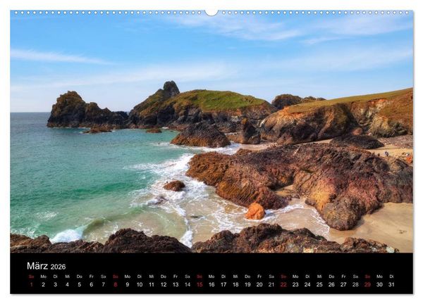 Produktbild: Cornwall (Wandkalender 2026 DIN A2 quer), CALVENDO Monatskalender