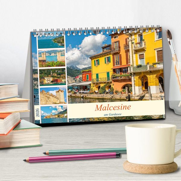 Produktbild: Malcesine am Gardasee (Tischkalender 2026 DIN A5 quer), CALVENDO Monatskalender