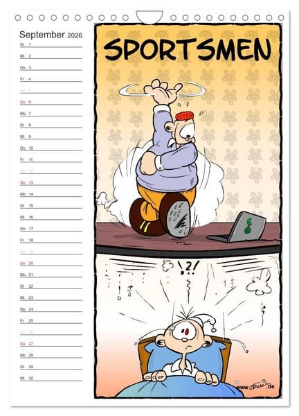 Produktbild: Trumix Cartoons - Autsch, das tut weh! (Wandkalender 2026 DIN A4 hoch), CALVENDO Monatskalender
