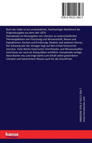 Produktbild: Buch der Liebe