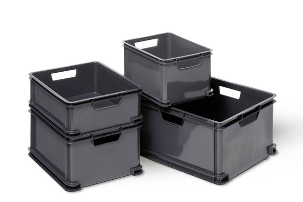 Produktbild: Curver 174229 Aufbewahrungsbox Unibox Classic XL stapelbar (B x H x T) 525 x 280 x 430 mm Silber 1 St.