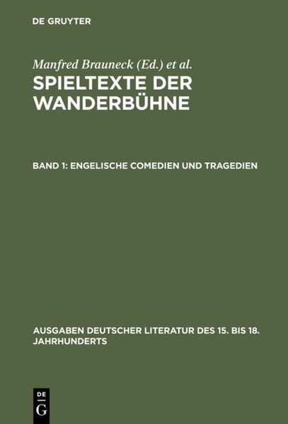 Produktbild: Engelische Comedien und Tragedien