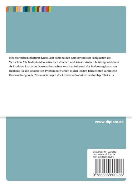 Produktbild: Bedingungsvariablen sch&ouml;pferischen Denkens