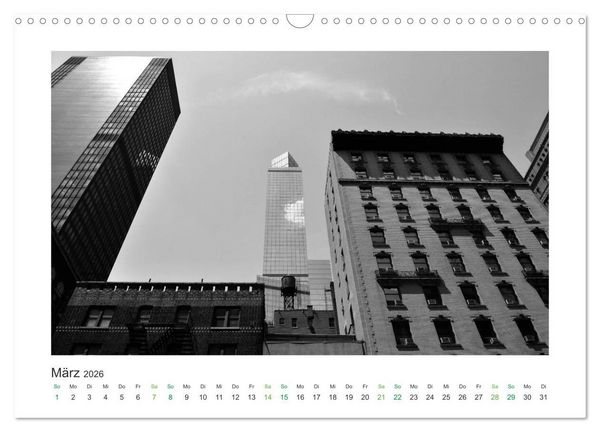 Produktbild: New York in schwarz weiss (Wandkalender 2026 DIN A3 quer), CALVENDO Monatskalender