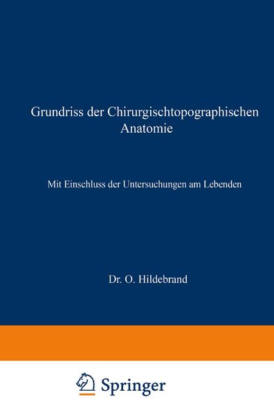 Produktbild: Grundriss der Chirurgischtopographischen Anatomie