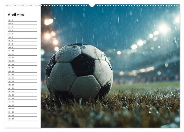 Produktbild: Fu&szlig;ball Kalender - Das Spiel unseres Lebens (hochwertiger Premium Wandkalender 2026 DIN A2 quer), Kunstdruck in Hochglanz