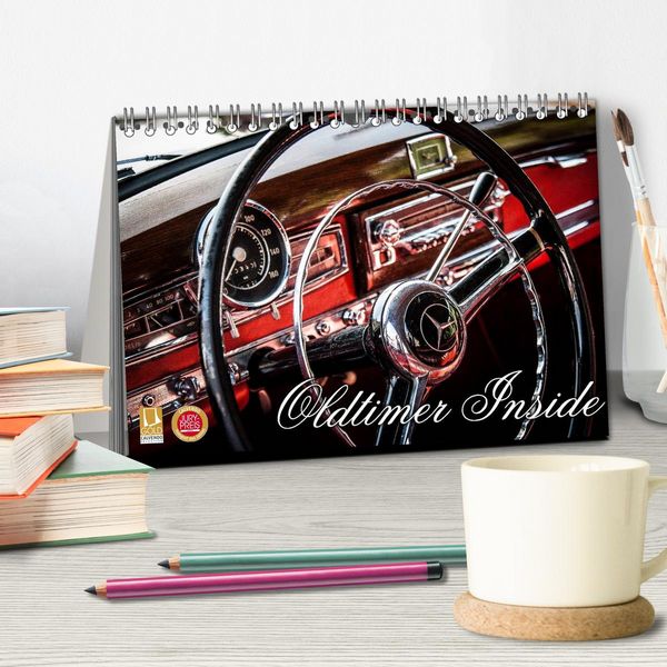 Produktbild: Oldtimer inside (Tischkalender 2026 DIN A5 quer), CALVENDO Monatskalender
