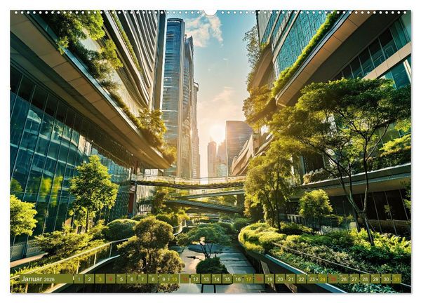Produktbild: Urban Jungle - wohnen mit Pflanzen (hochwertiger Premium Wandkalender 2026 DIN A2 quer), Kunstdruck in Hochglanz